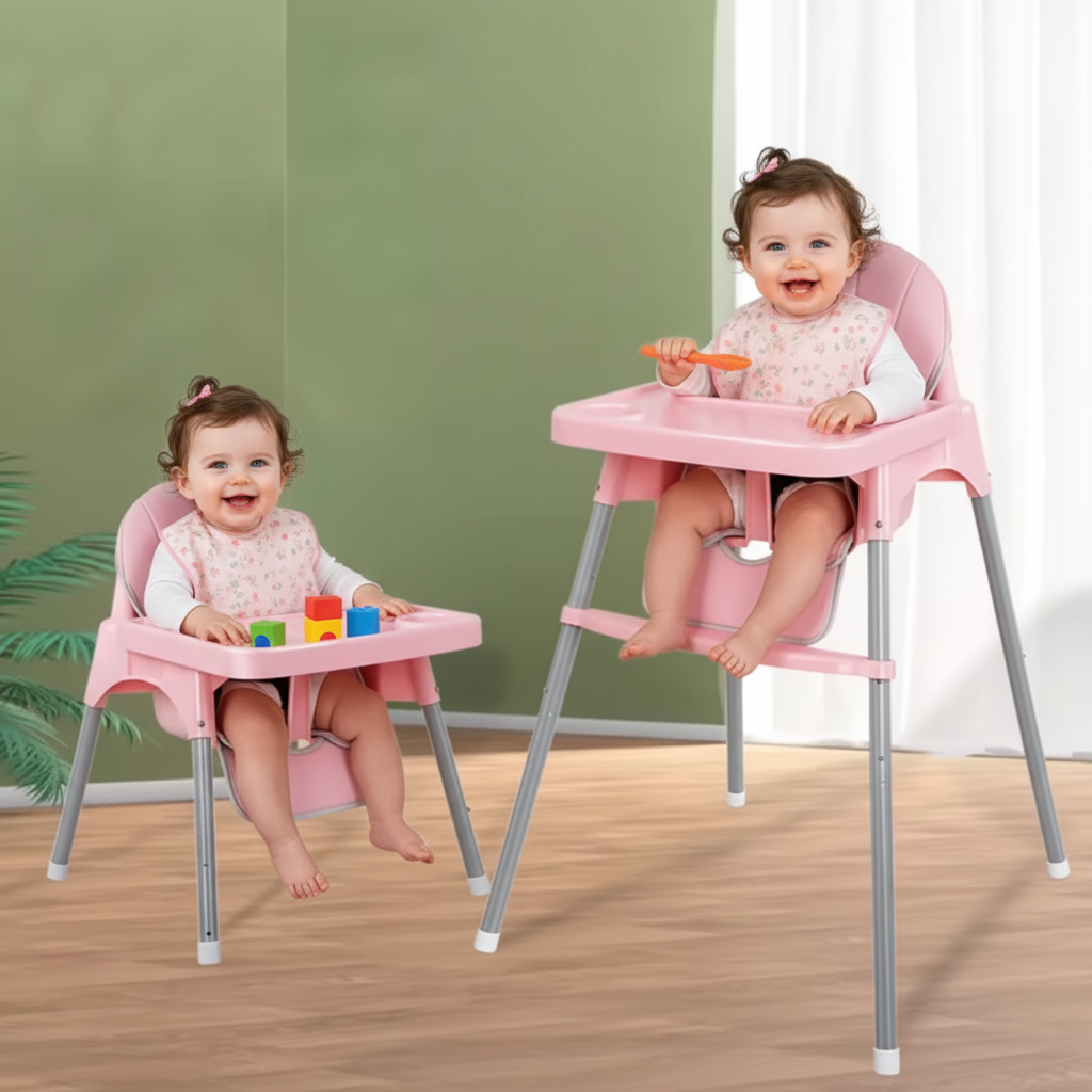 صندلی غذای کودک رنگ صورتی